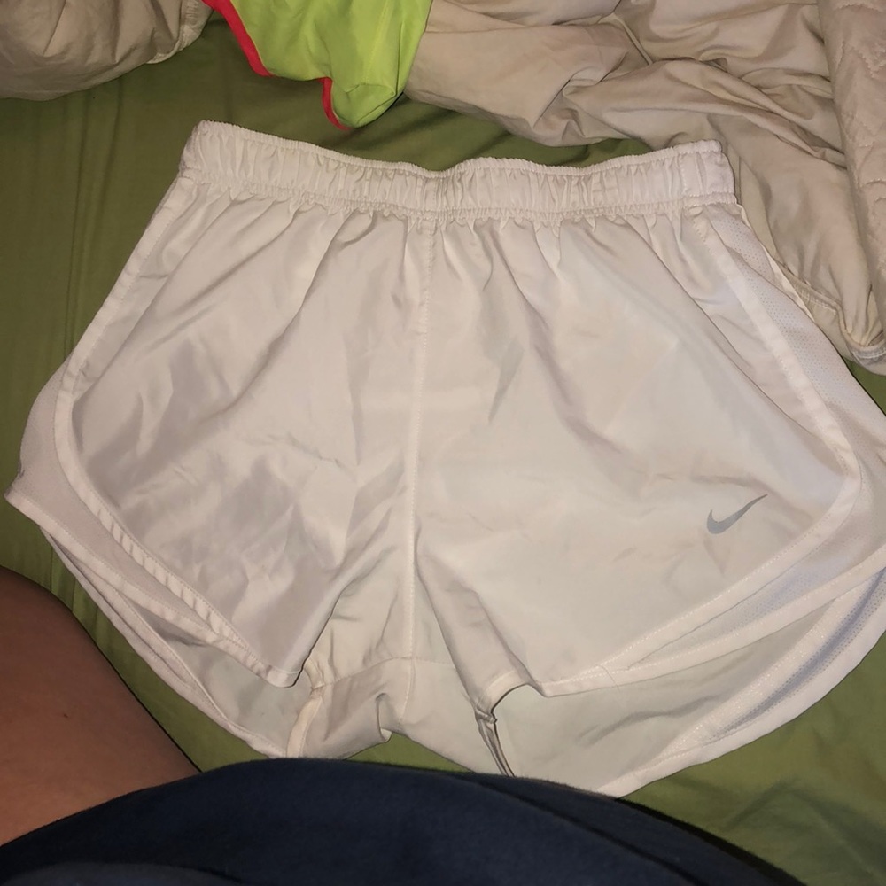 Plain White Nike shorts